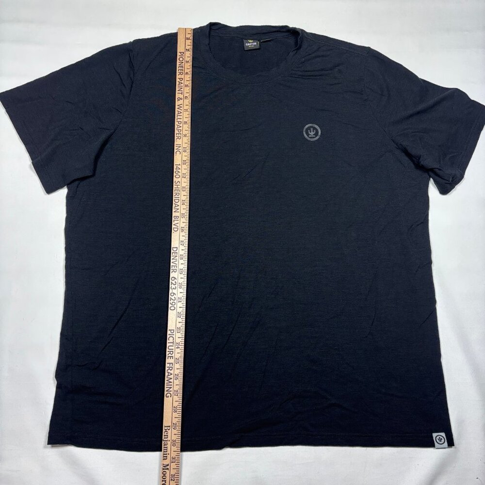 Cactus Outdoor New Zealand Merino Wool Blend Black Short Sleeve T-Shirt Mens 3XL - Picture 5 of 8